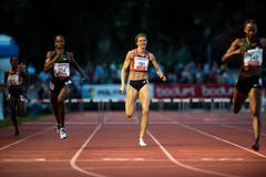 Lea Sprunger wird über 400m-Hürden Vierte. (Bild: Roger Grütter (Luzern, 9. Juli 2018))