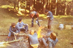 Die Rolling Devils verbrachten viel Zeit im Freien, hier in einem Camp im Toggenburg. (Bild: Michel Canonica/Privatarchiv Beat Cina)