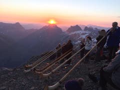 Titlis, 06:05 Uhr. (Leserbild: Martin Stadelmann)