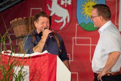 1. August Rede in Sarnen mit Obwaldner Trachtechörli und Hanspeter Müller-Drosaart (Bild: Izedin Arnautovic (Sarnen, 01. August 2018))
