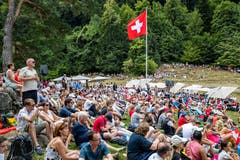 Viele feierten den 1. August auf dem Rütli. (Bild: Philipp Schmidli/LZ)