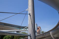 Die 36 Meter lange Rutsche ist eines der Badi-Highlights. (Bild: Raphael Rohner)