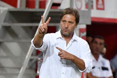 Trainer Pedro Martins (Piräus). (Bild: Martin Meienberger, Piräus, 9. August 2018)