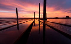Abendrot am Zugersee. (Bild: Daniel Hegglin (Zug, 9. August 2018))