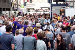 Flashmob, mit Jacky Step und der New Orleans Brass Connection (Bild: Sascha Erni)
