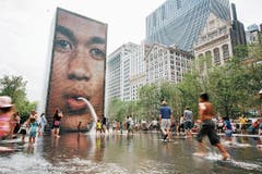 Die Crown Fountain im Millennium Park. (Bild: Bild:)