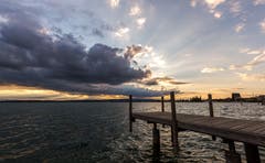 Abendstimmung am Zugersee. (Bild: Daniel Hegglin, 14. August 2018)
