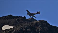 Tante Ju bei ihrem Flug am 3. August - einen Tag vor dem Unglück - über den Nufenenpass auf dem Weg ins Tessin. (Bild: Alfred Herzog (Nufenenpass, 3. August 2018))