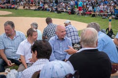Auch Bundesrat Ueli Maurer ist auf der Schwägalp. (Bild: Urs Bucher)