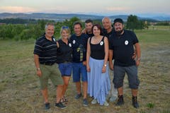 Der Vorstand des Arschkarten Clubs Strohwilen: Othmar Schmid, Brigitte König, Daniel Schmid, Roland Kuhn, Chantal Hebeisen, Max Koller und Fredy Egger.