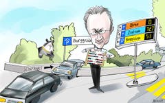 Die gute alte Zählmethode. Das St.Galler Parkleitsystem hat so seine Macken. Statt Autofahrer zu freien Parkplätzen zu lotsen, suggeriert es bei gewissen Parkhäusern, sie seien voll, obwohl das gar nicht zutrifft. Wenn die Technik versagt, bleibt Parkleitsystem-Verwaltungsratspräsident Elmar Jud wohl nur eines übrig: Zurück zu den guten alten Zählmethoden! (Illustration: Corinne Bromundt - 18. August 2018)