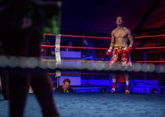 Boxing Night der World Boxing World Boxing Federation in der Bodensee-Arena Kreuzlingen. Meisterschaftskampf von Zino Meuli aus Horn gegen Tsiko Mulovhedzi aus Südafrika. Zino Meuli gewinnt gegen den Favoriten. (Bild: Andrea Stalder)