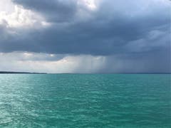 Stimmung auf dem See vor dem Sturm bei Romanshorn. (Bild: Peter Staub)