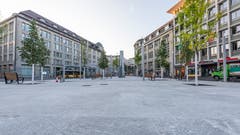 Die «grosse Weite» auf dem ausgeräumten Kornhausplatz. (Bild: Beat Belser - 22. August 2018)