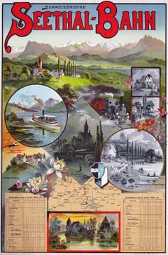 Plakat mit Fahrplan, 1894.
