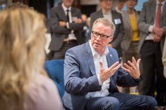 SBB-Chef Andreas Meyer im Talk. (Bild: Urs Bucher)