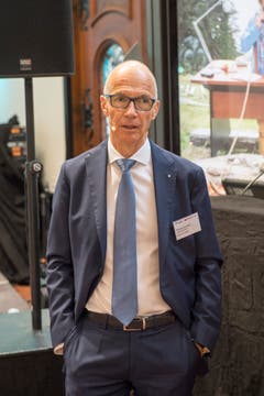 Die Bahnhofseinweihung - ein grosser Tag für Stadtpräsident Thomas Scheitlin. (Bild: Beat Belser)