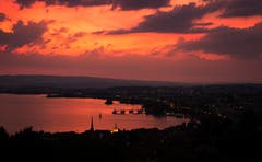Abendrot Zug (Bild: Daniel Hegglin)