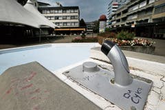 In Steinhausen wurden die Brunnen abgestellt. (Bild: Stefan Kaiser (7. August 2018))