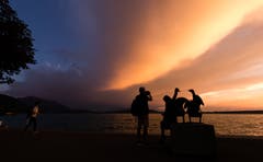 Abendrot am Zugersee. (Bild: Daniel Hegglin (Zug, 7. August 2018))