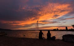 Abendstimmung am Zugersee. (Bild: Daniel Hegglin (Zug, 7.August 2018))