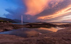 Spiegelungen am Zugersee. (Bild: Daniel Hegglin (Zug, 7.August 2018))