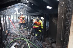 Der ausgebrannte Dachstock. (Bild: Feuerwehr Stadt Luzern)
