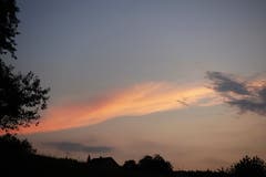 Malerischer Himmel am Abend über Rickenbach. (Bild: Josef Habermacher (9. August 2018))