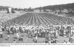 Das kantonale Turnfest in Ruswil, 1982. (Bild: PD)