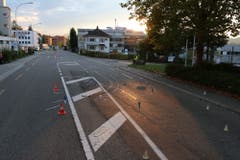 Der Unfall ereignete sich auf der Fürstenlandstrasse auf Höhe Lerchenfeldstrasse. (Bild: Stadtpolizei St.Gallen)