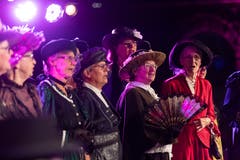 Beim Nostalgiechor Zug ist die richtige Aufmachung genauso wichtig wie der Gesang. (Bild: Roger Zbinden (Zug, 15. September 2018))
