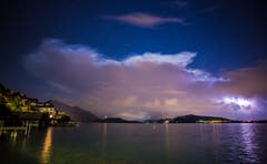 Gewitter über Luzern. (Bild: Daniel Hegglin, Zug)