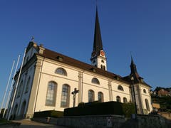 Die Kirche St. Martin in Malters. Sie hat den zweithöchsten Kirchturm (97,56 m) in der Schweiz nach dem Berner Münster. (Bild: Urs Gutfleisch)
