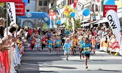Willisauer Lauf 2018: Start der jüngsten Mädchen. (Bild: André Egli (Willisau, 22. September 2018))