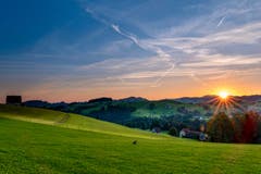 Sonnenaufgang bei Hinterhof, Herisau. (Bild: Luciano Pau)