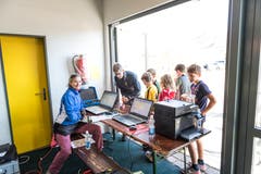 Hier melden sich die Schüler an. (Bild: Roger Grütter (Sursee, 25. September 2018))
