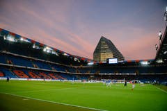 Abendstimmung im Stadion St. Jakob-Park in Basel. (Bild: Daniela Frutiger/freshfocus)