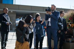 Medienschaffende aus aller Welt verfolgen die Eröffnung. (Bild: Corinne Glanzmann (Bürgenstock, 28. September 2018)