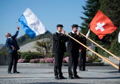 Das Grand Opening des Bürgenstock Hotels & Resort Lake Lucerne wird musikalisch umrahmt. (Bild: Corinne Glanzmann (Bürgenstock, 28. September 2018))