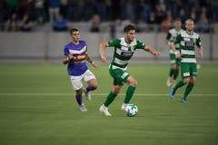Kriens-Stürmer Saleh Chihadeh am Ball. (Bild: Nadia Schärli (Kriens, 28. September 2018))