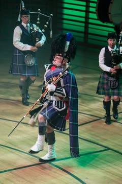 United Pipes and Drums. (Bild: Manuela Jans-Koch, 29. September 2018 im KKL Luzern.)