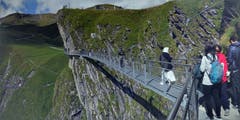Der Cliff-Walk auf Grindelwald-First. (Bild: Josef Müller (4. September 2018))