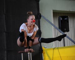 Strassenkünstlerin Corinne Mathis. (Bild: Urs Hanhart, Altdorf, 8. September 2018)