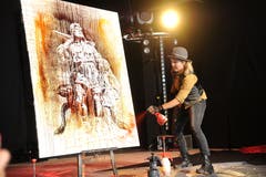Speed Painting mit Corinne Sutter. (Bild: Urs Hanhart, Altdorf, 9. September 2018)