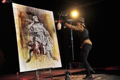 Speed Painting mit Corinne Sutter (Bild: Urs Hanhart, Altdorf, 9. September 2018)