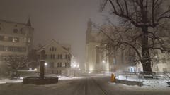 Winter auf dem St. Galler Gallusplatz. (Bild: Kurt Knecht)