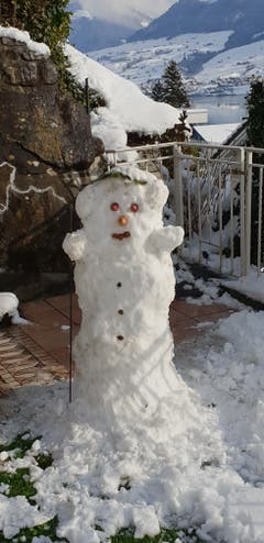 Wie wär's mit einem Schneebär... (Bild: Caja Windlin Herzog (Obwalden, 11. Januar 2019))