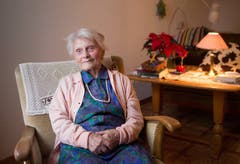 Ihr hohes Alter glaubt Alice Schaufelberger der vielen Arbeit zu verdanken. (Bild: Hans-Peter Breiter)