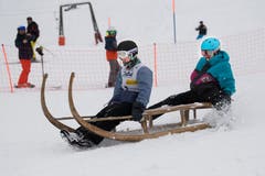 Simone Reichmuth und Elian Horat aus Schwyz waren eines von sieben Frauenteams. (Bild: Eveline Beerkircher (Sattel, 12. Januar 2019))