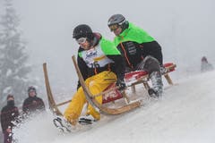 Gaben Vollgas: Adrian Marti mit Stefan Rubin .(Bild: Eveline Beerkircher (Sattel, 12. Januar 2019))